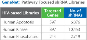 Pathway Focused shRNA Libraries